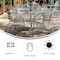 Flash Furniture Square Table Set, 27.5 W, 27.5 L, 27.5 H, Aluminum, Plastic, Stainless Steel, Grey TLH-ALUM-28SQ-017BCHR4-GG - alternate 4